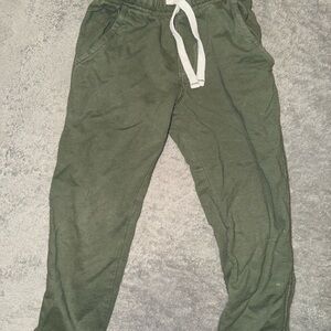 Green Jogger Pants with Drawstring